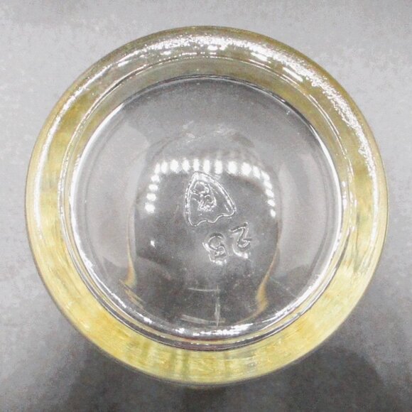 Vintage Gold-Rimmed Etched Glasses Set Of 4 Juice Glasses 3" - Picture 4 of 4